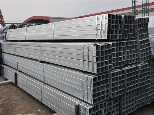 ST52 ASTM A53 Square Galvanized Steel Pipes Small Diameter For Glass Curtain Wall