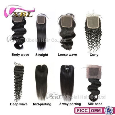 Fermeture malaisienne de dentelle de cheveux de la vente 4*4 de fermeture chaude de dentelle