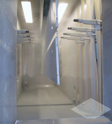 Portes de sécurité manuelles et chaîne de production automatique de revêtement de transfert de peinture de jet